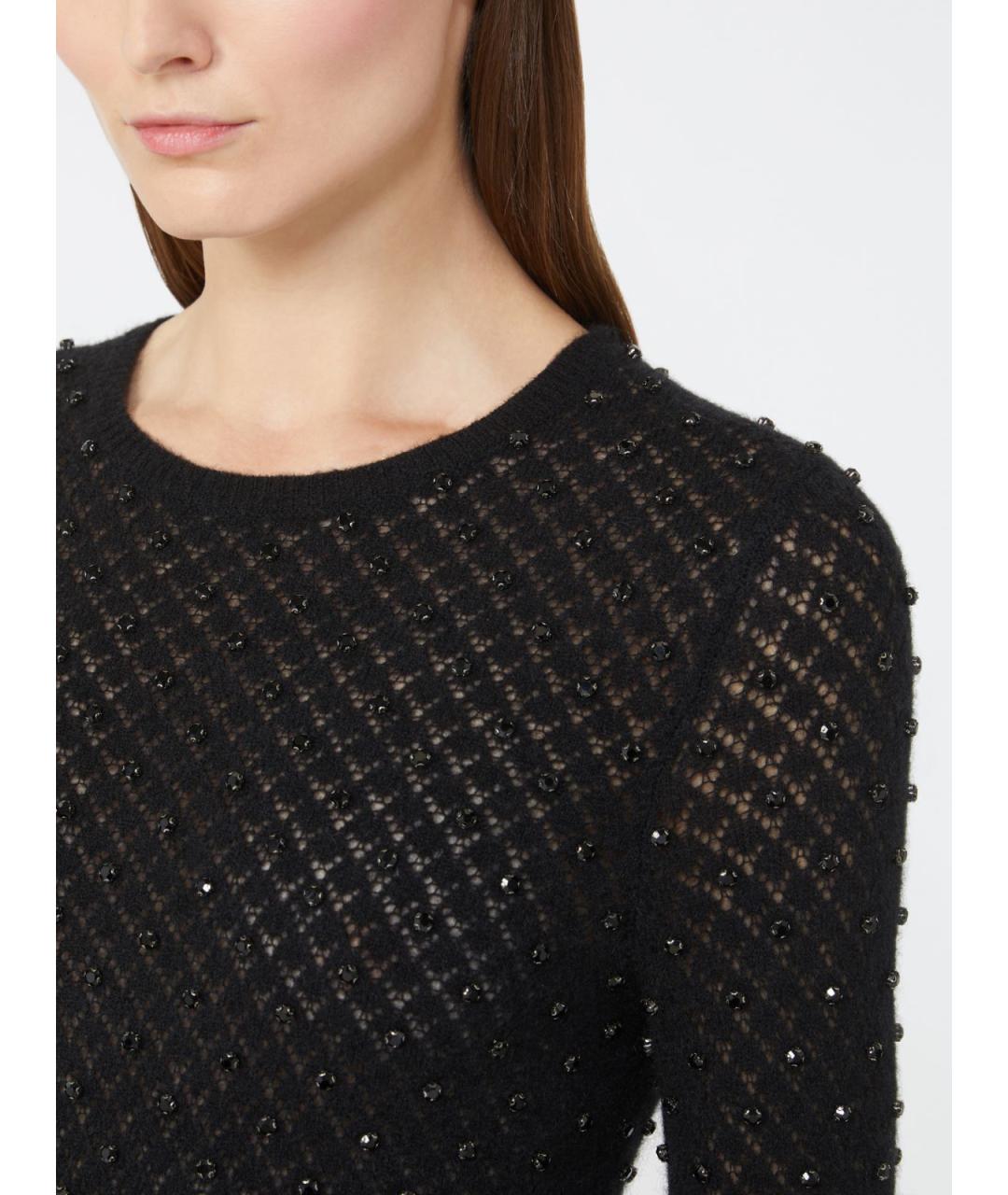 MAX MARA STUDIO Черный шерстяной джемпер / свитер, фото 3