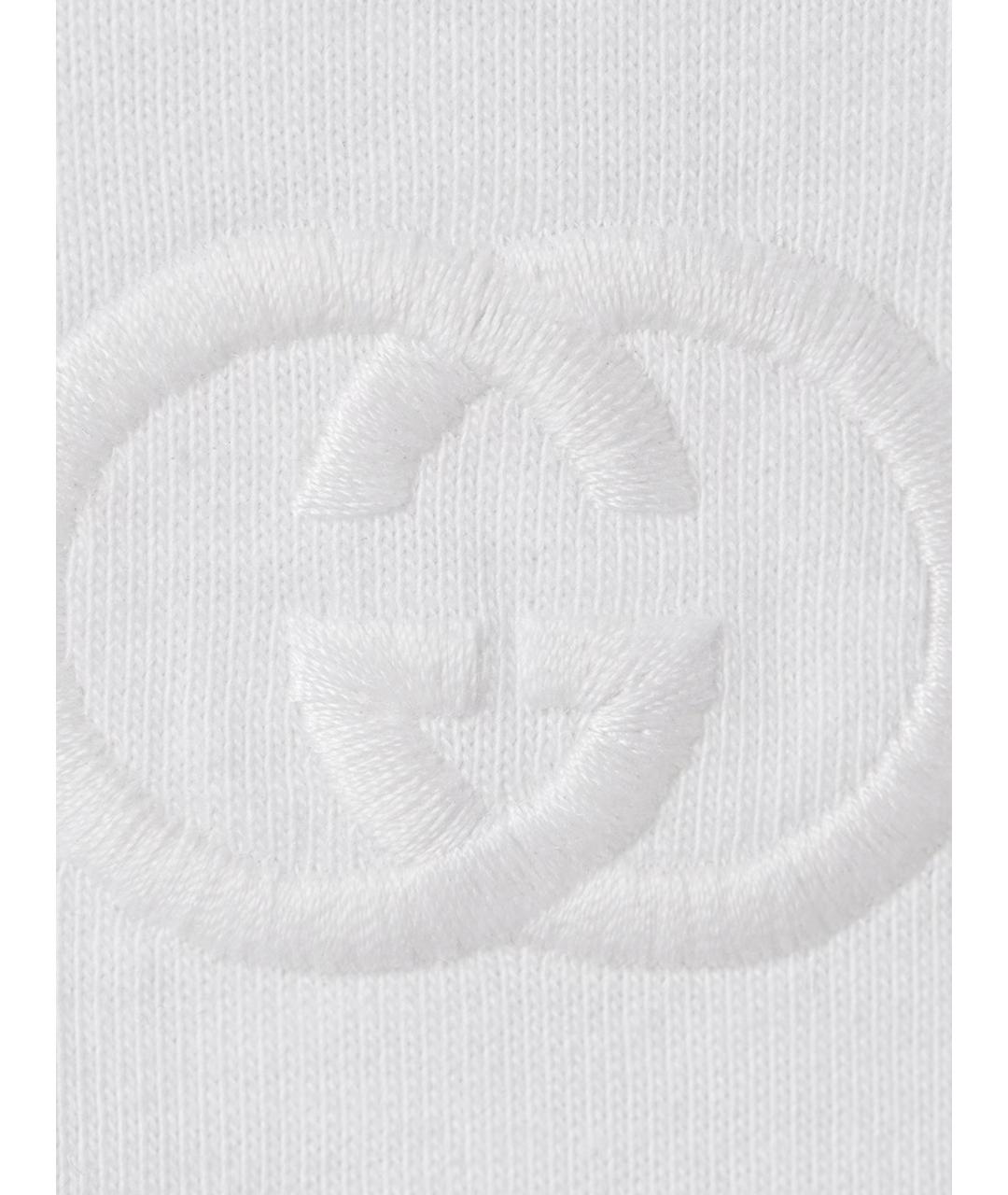 GUCCI Белая хлопковая футболка, фото 6