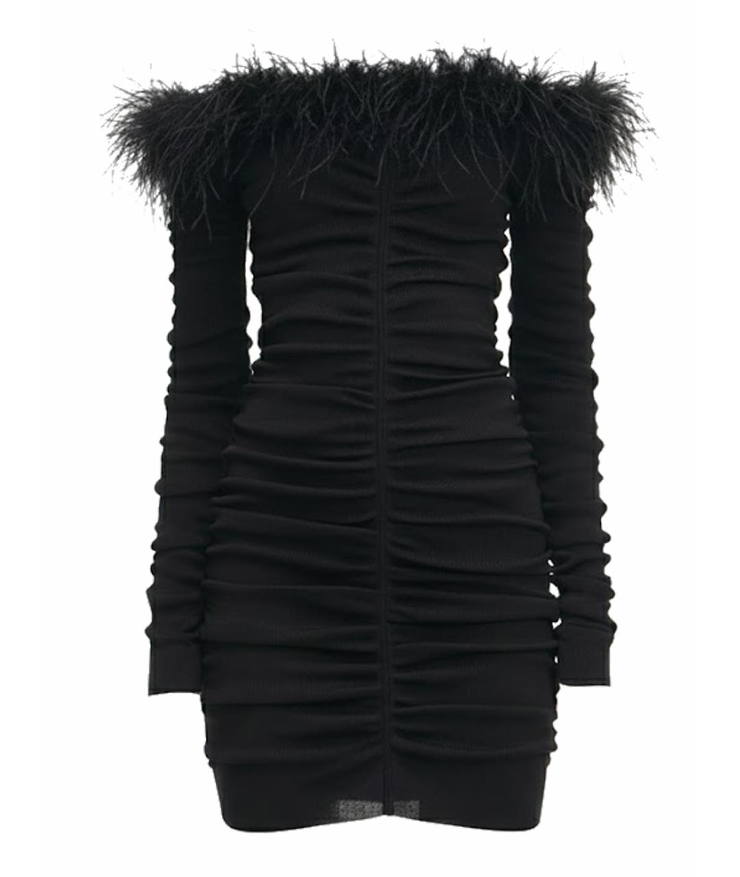 SELF-PORTRAIT Черное вискозное коктейльное платье, фото 1