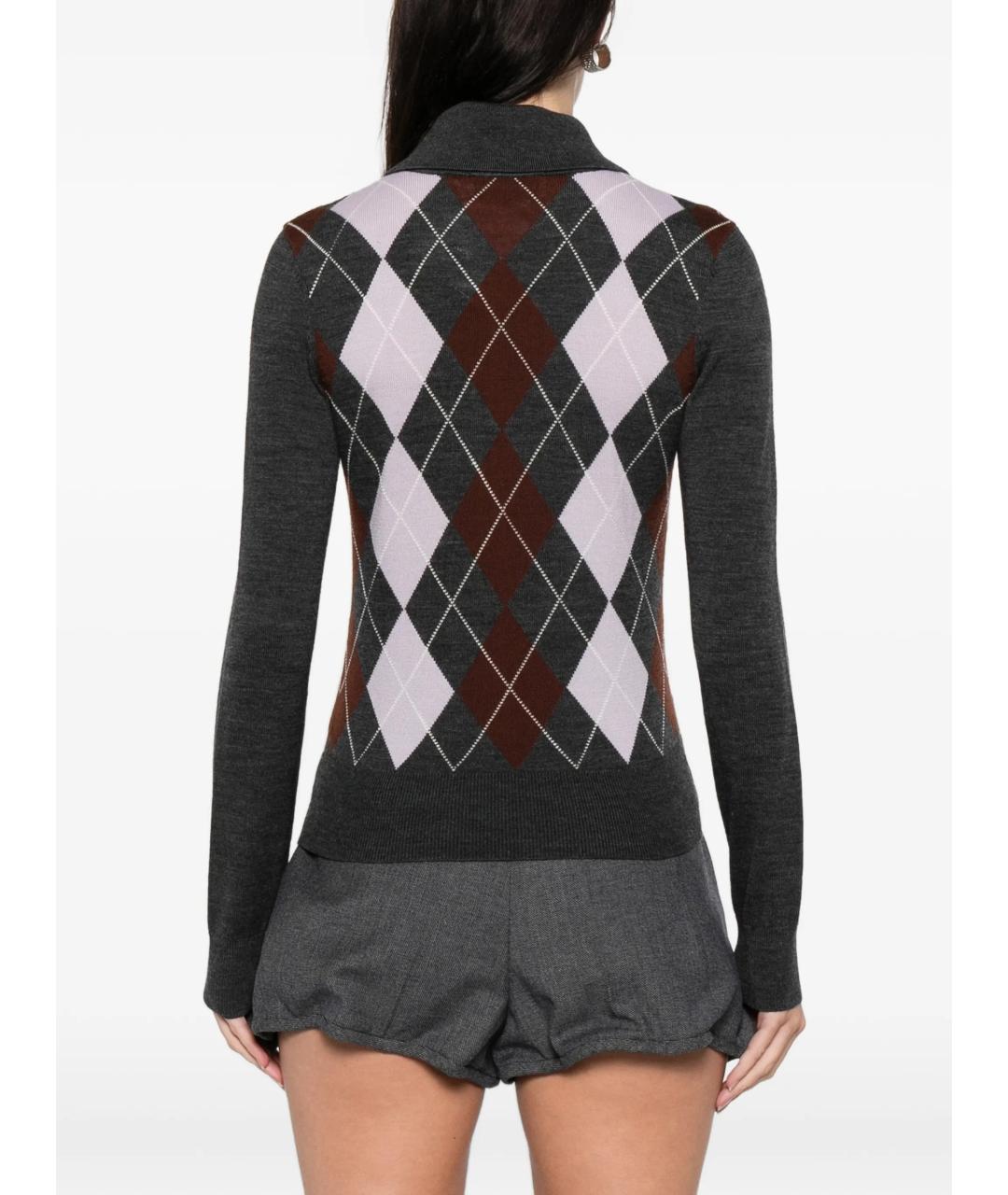 SELF-PORTRAIT Серый шерстяной джемпер / свитер, фото 4