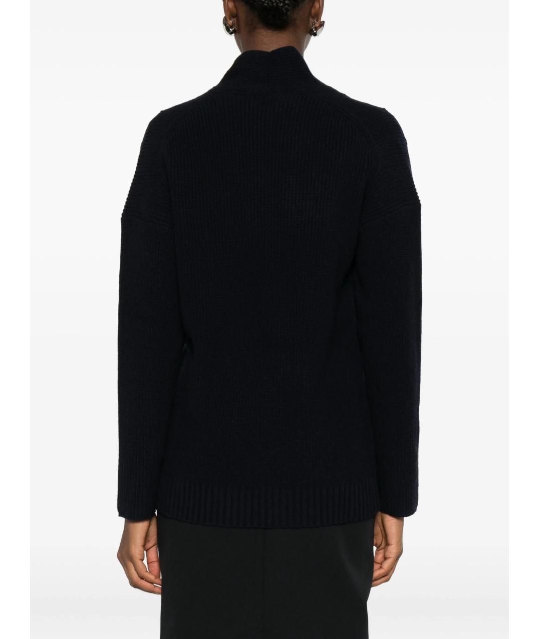 MAX MARA STUDIO Темно-синий шерстяной кардиган, фото 4