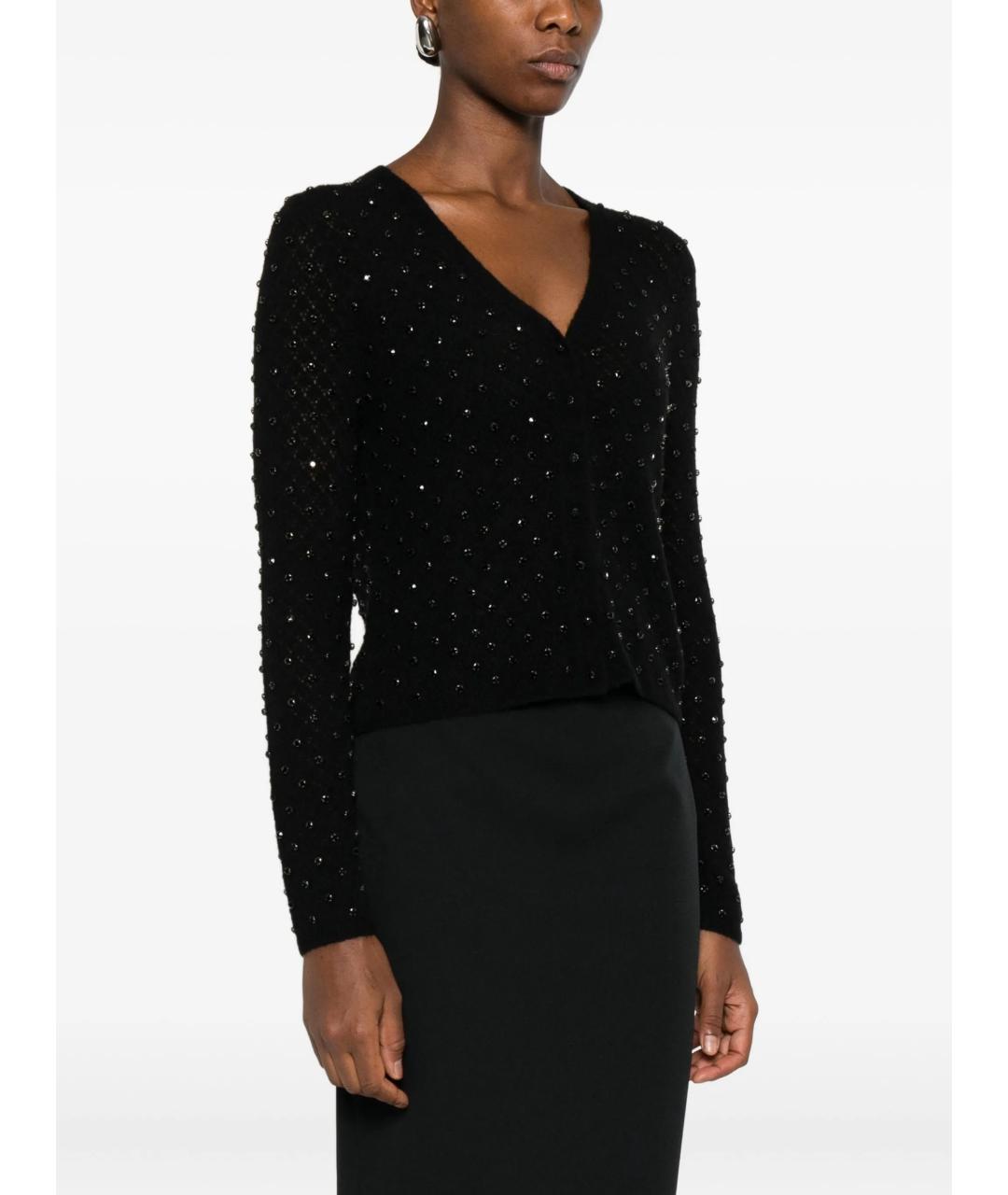 MAX MARA STUDIO Черный шерстяной кардиган, фото 3