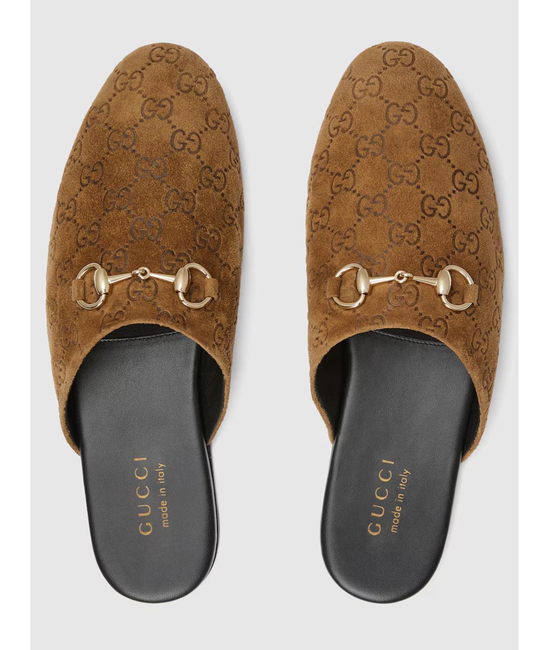 GUCCI Коричневые замшевые сандалии, фото 3