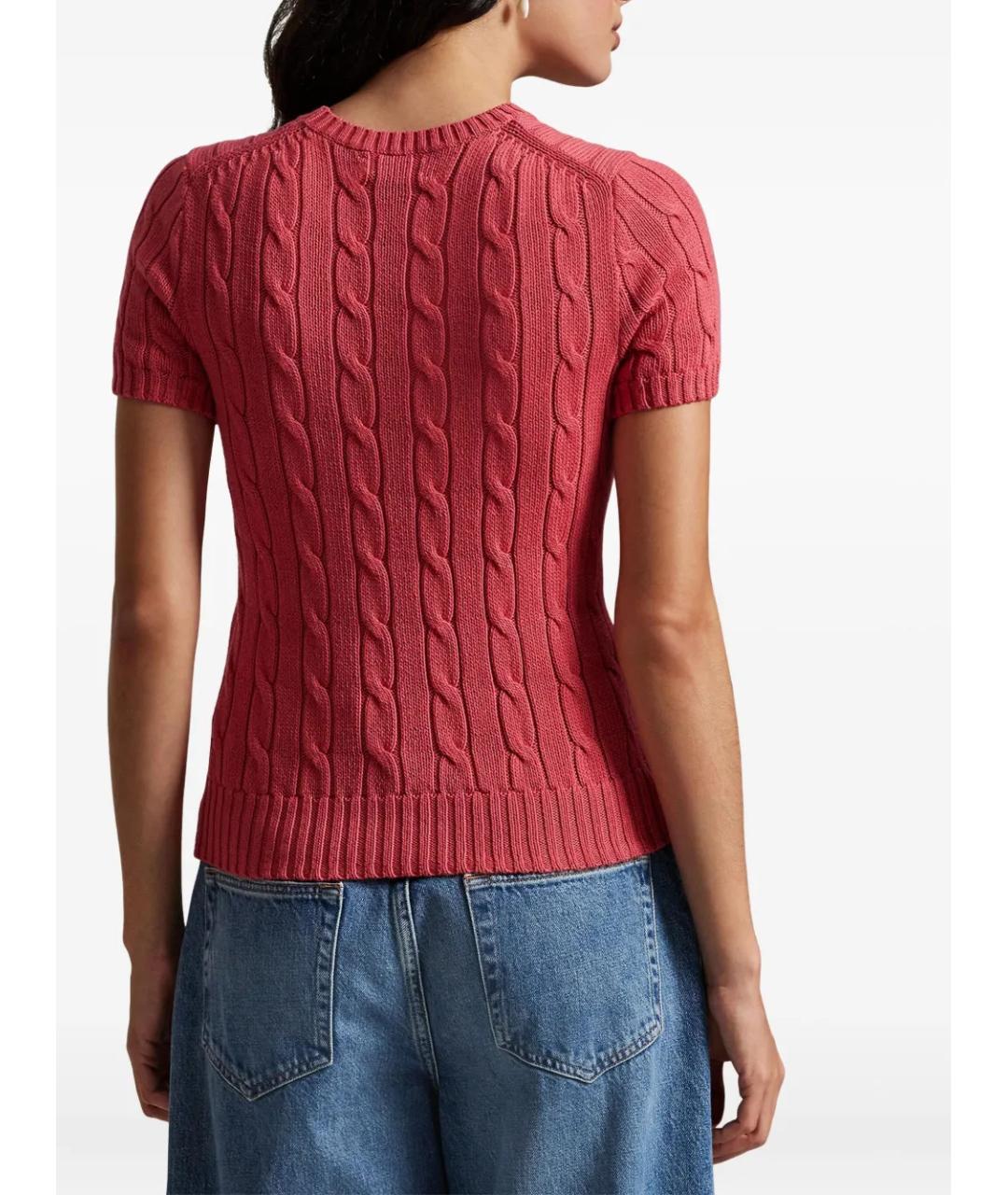 POLO RALPH LAUREN Коралловый хлопковый джемпер / свитер, фото 4
