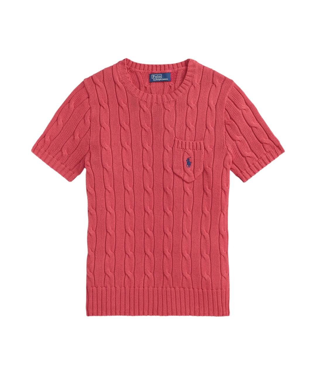 POLO RALPH LAUREN Коралловый хлопковый джемпер / свитер, фото 1