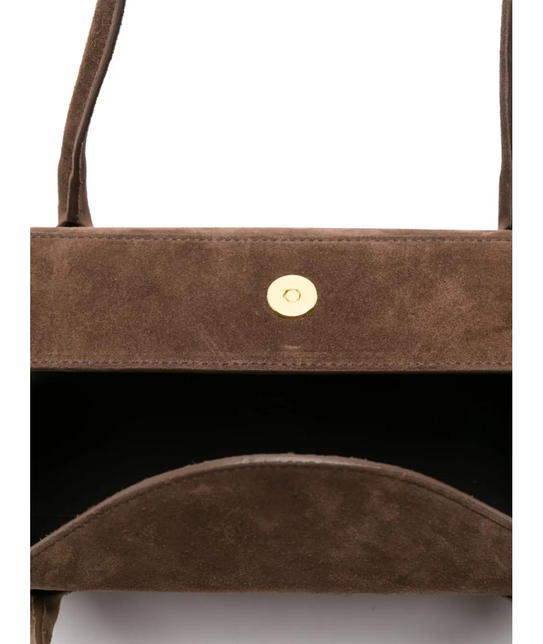 YUZEFI Коричневая замшевая сумка через плечо, фото 5