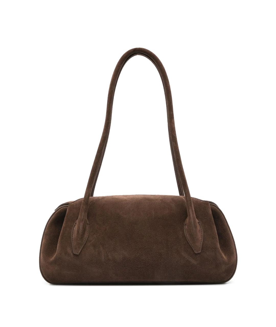 YUZEFI Коричневая замшевая сумка через плечо, фото 1