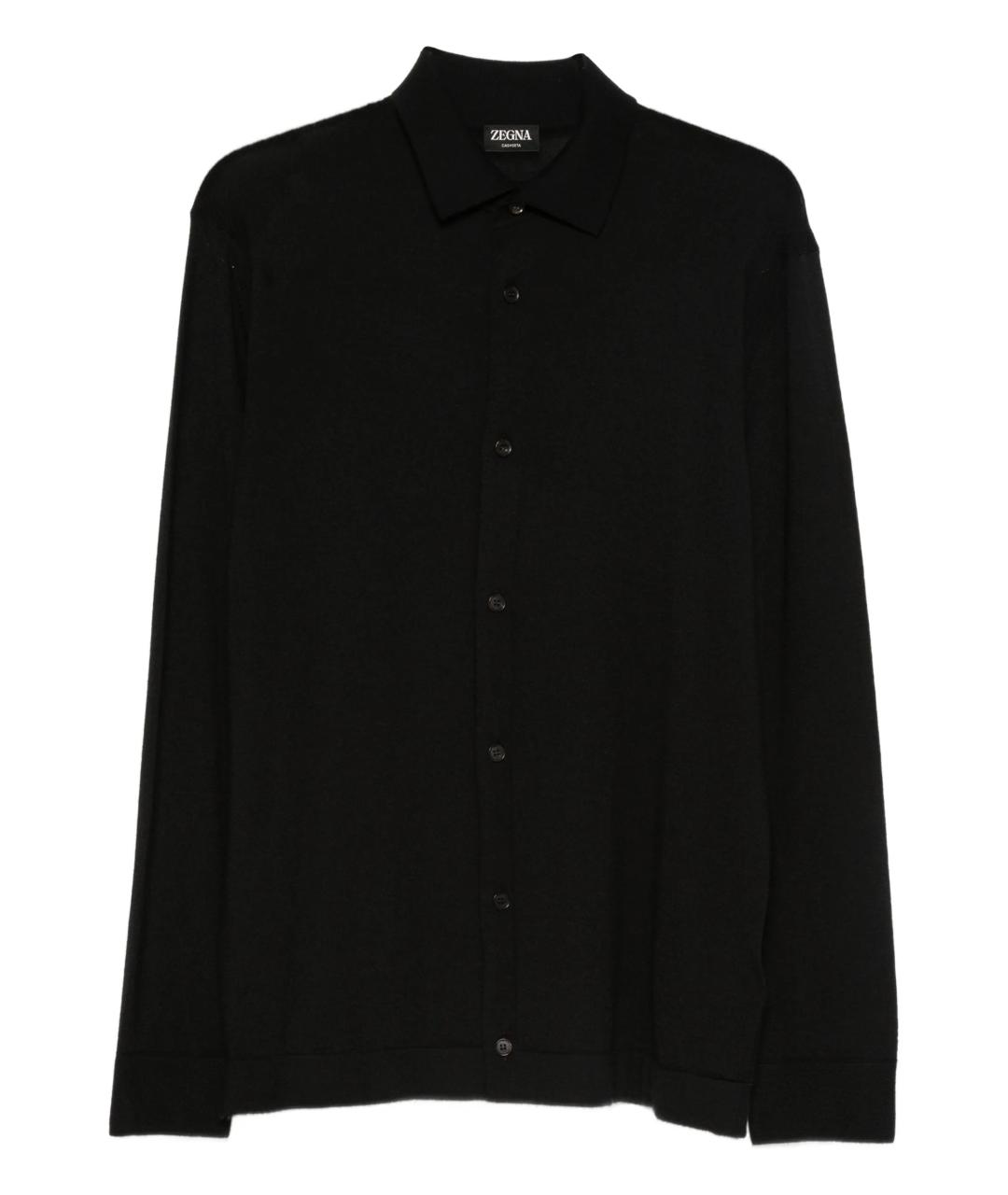 ZEGNA Черный кашемировый джемпер / свитер, фото 1