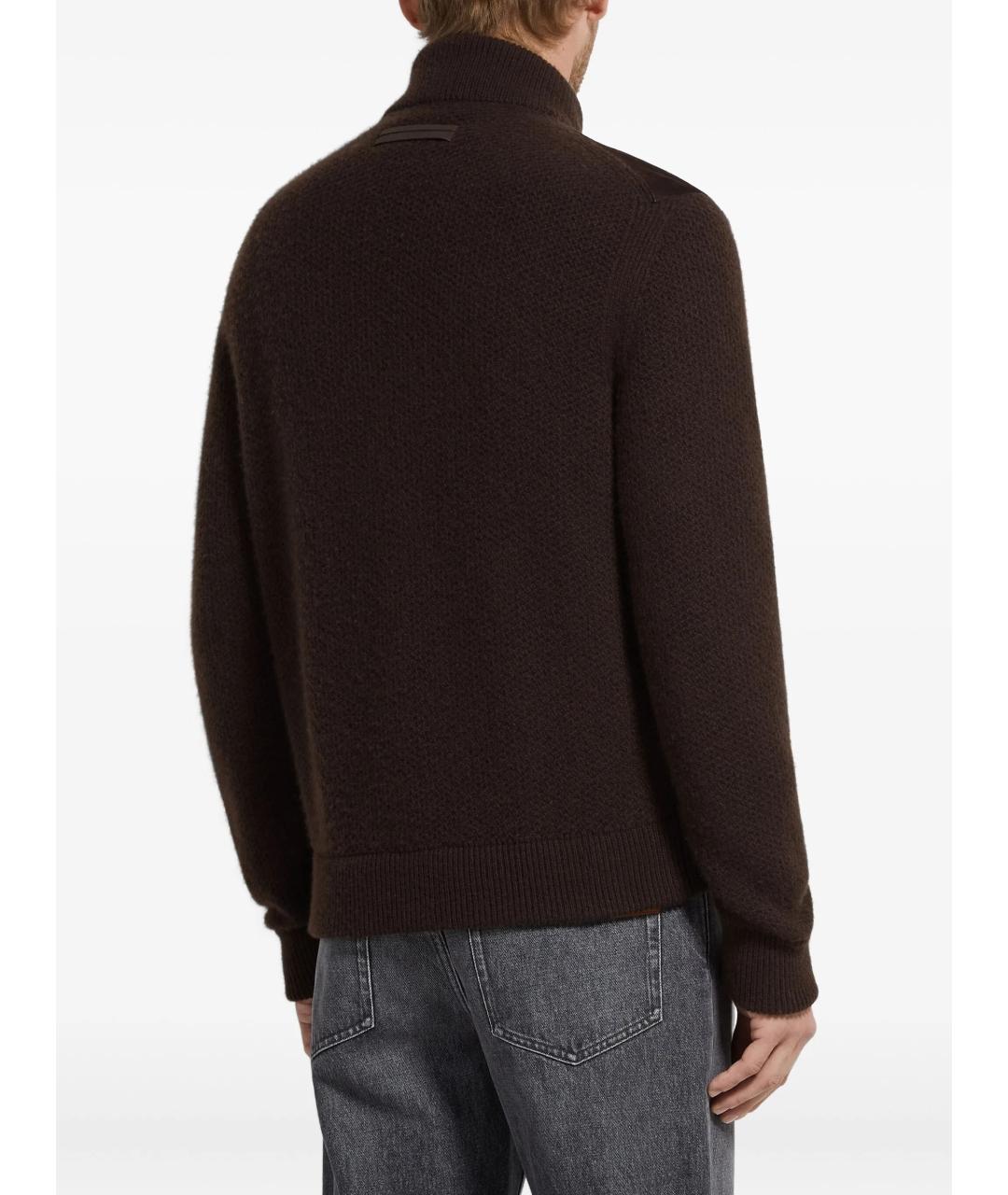 ZEGNA Коричневая кашемировая куртка, фото 4