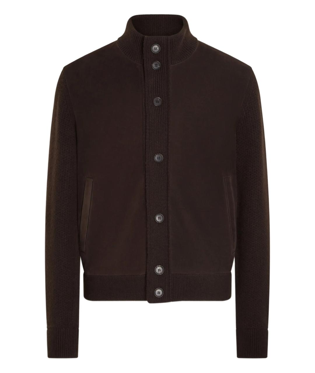 ZEGNA Коричневая кашемировая куртка, фото 1