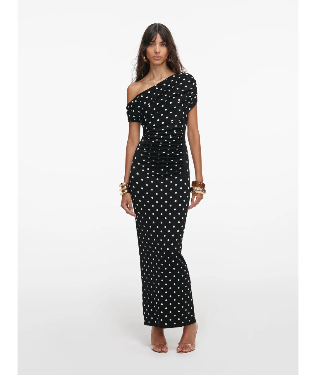 SELF-PORTRAIT Черное вискозное вечернее платье, фото 2