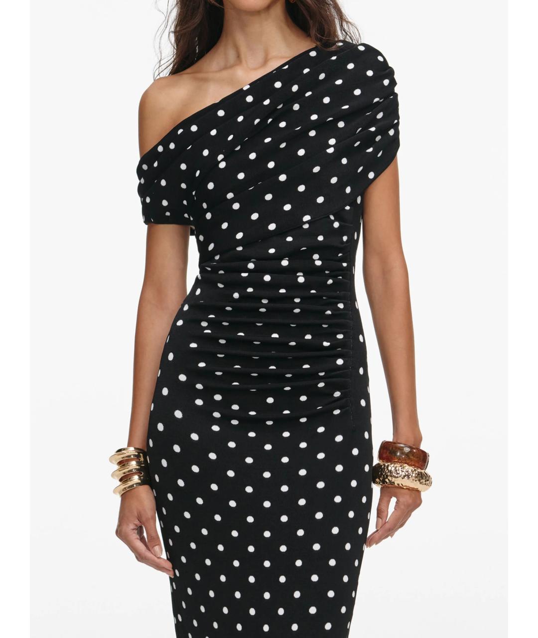 SELF-PORTRAIT Черное вискозное вечернее платье, фото 5