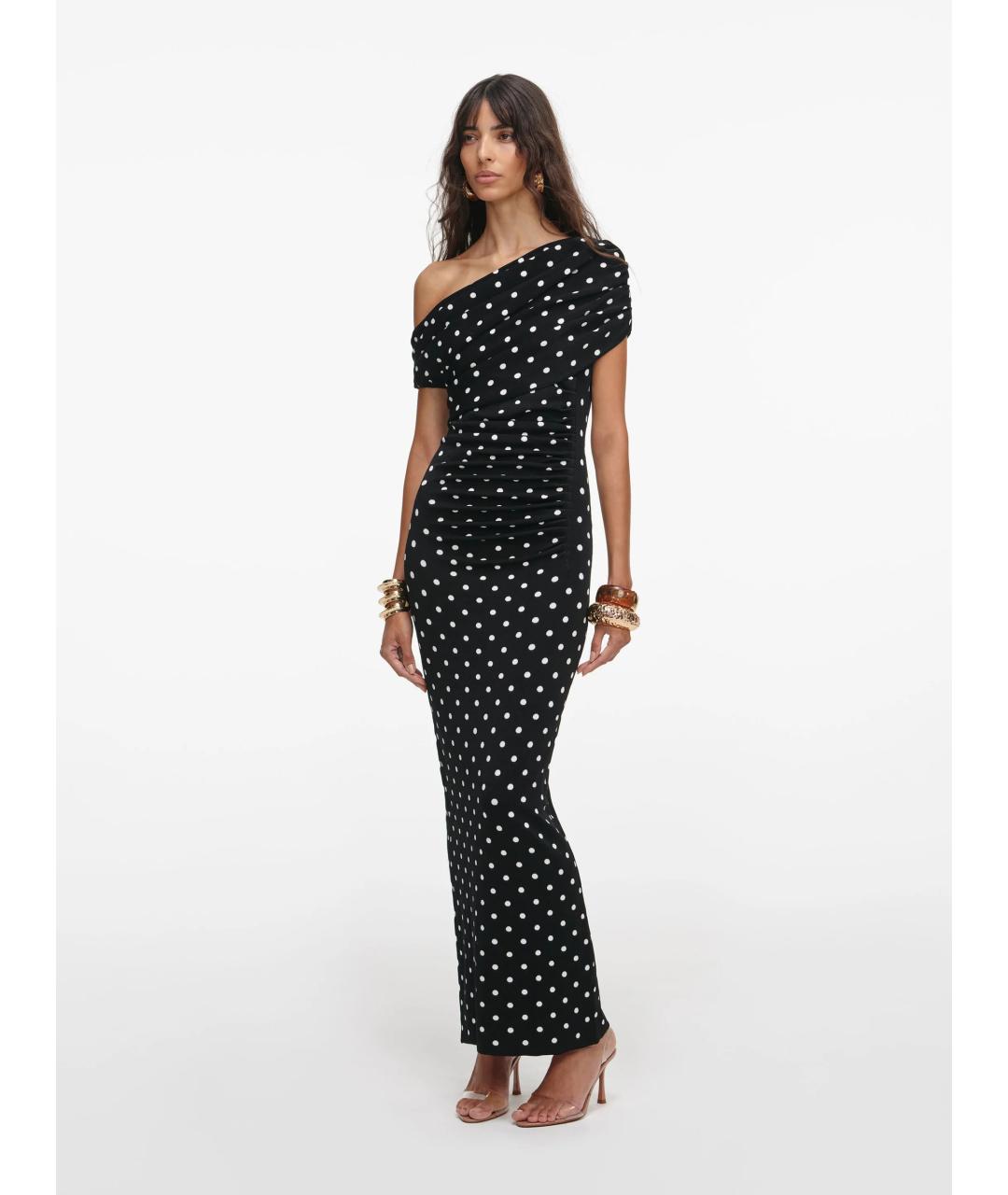 SELF-PORTRAIT Черное вискозное вечернее платье, фото 3