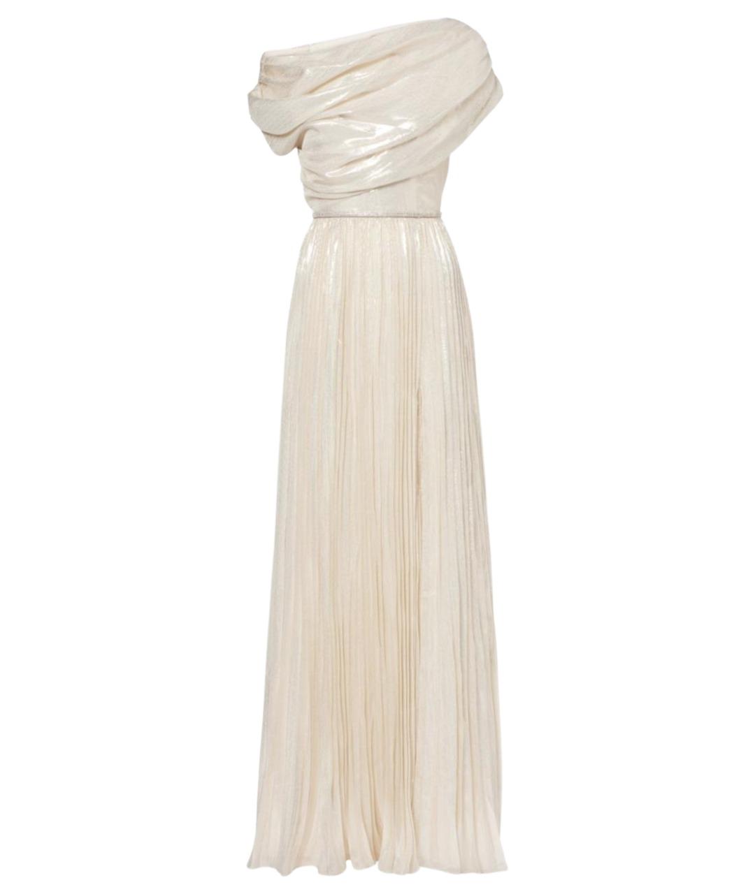 SELF-PORTRAIT Золотое шелковое вечернее платье, фото 1