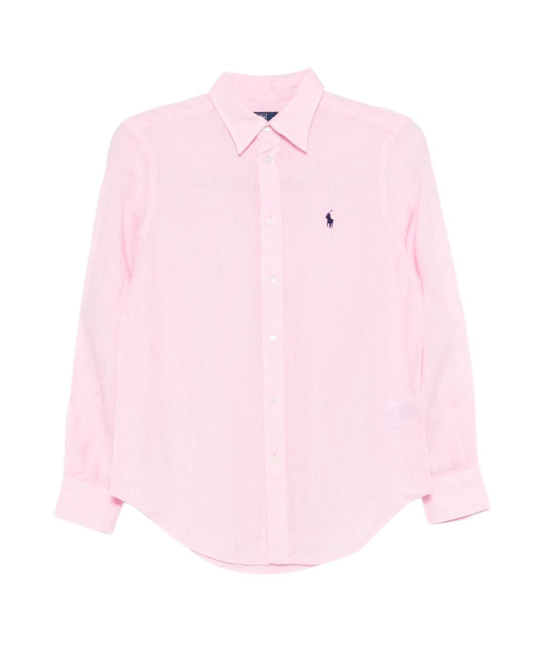POLO RALPH LAUREN Розовая льняная рубашка, фото 1
