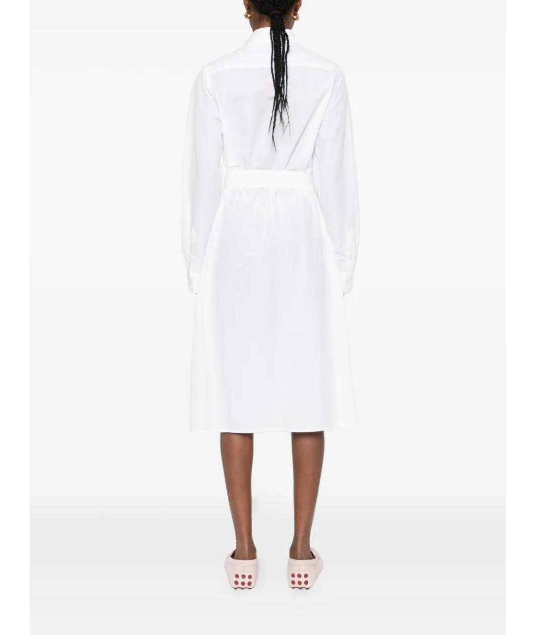 POLO RALPH LAUREN Белое хлопковое повседневное платье, фото 4