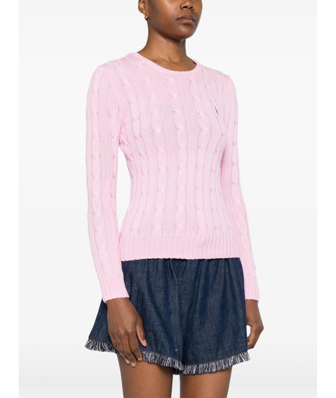 POLO RALPH LAUREN Розовый хлопковый джемпер / свитер, фото 3