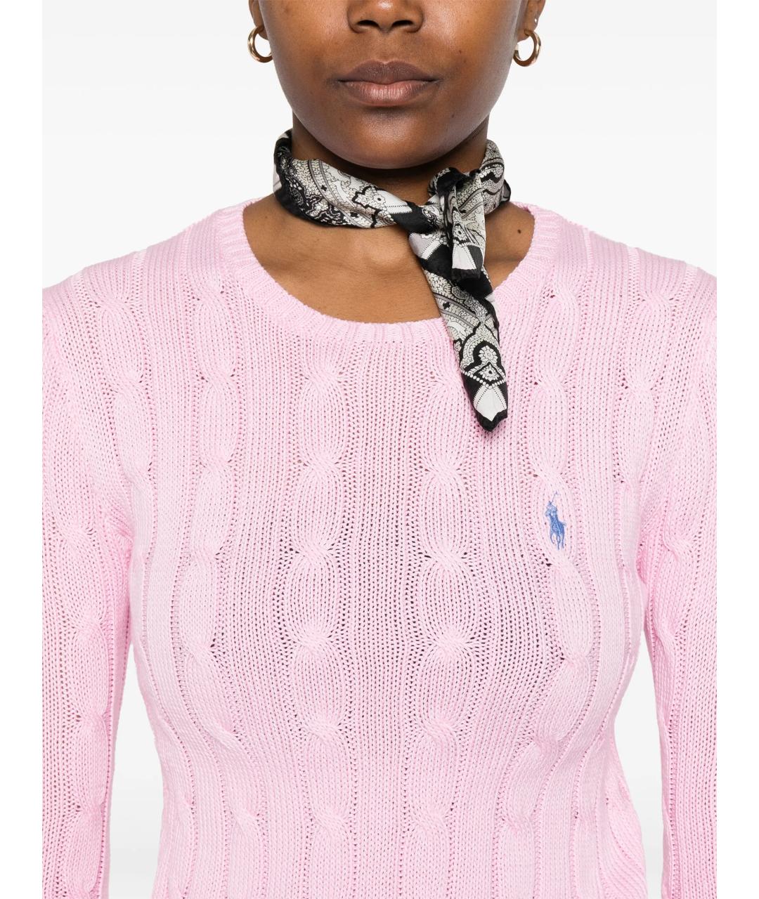 POLO RALPH LAUREN Розовый хлопковый джемпер / свитер, фото 5