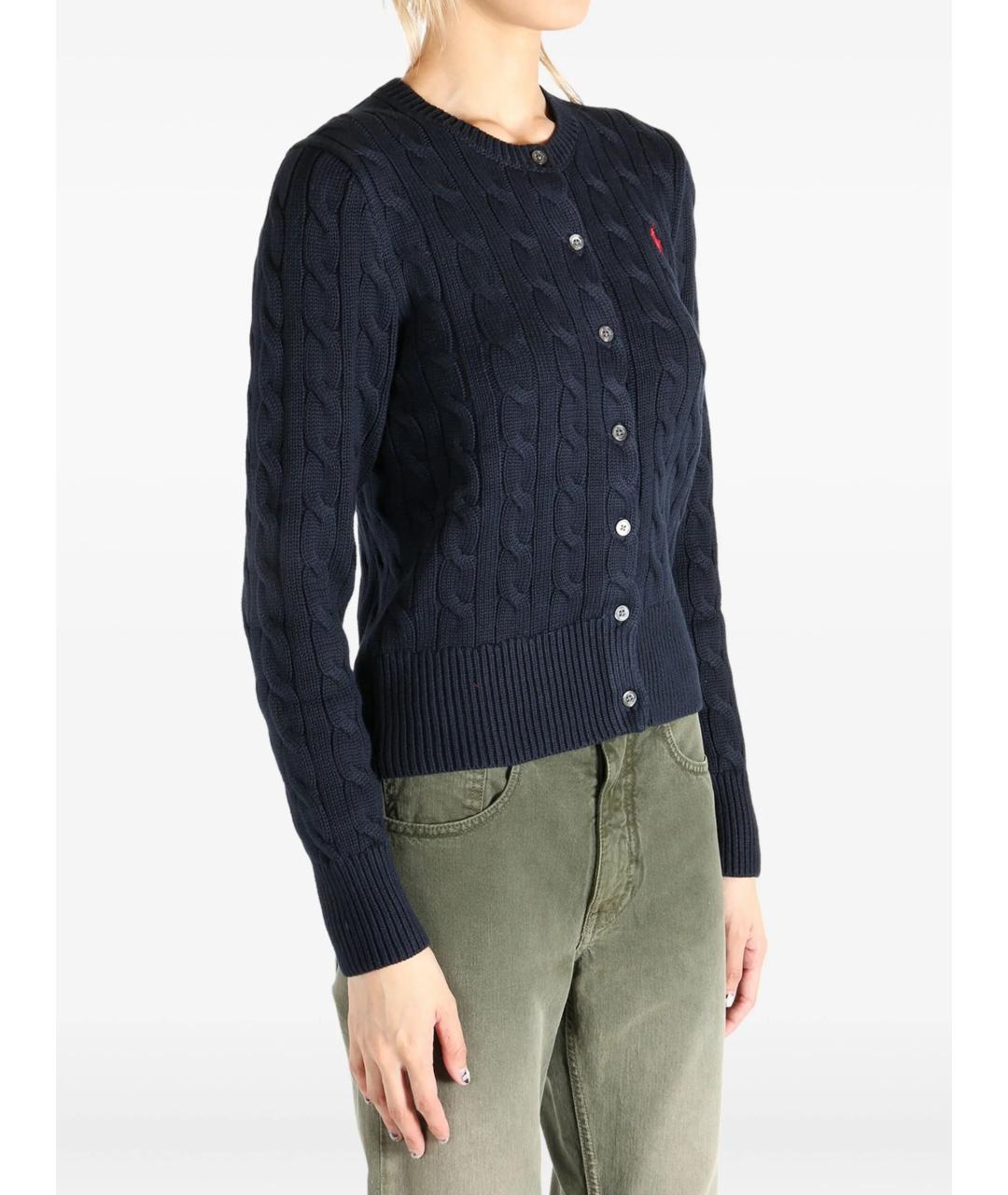 POLO RALPH LAUREN Синий хлопковый кардиган, фото 3