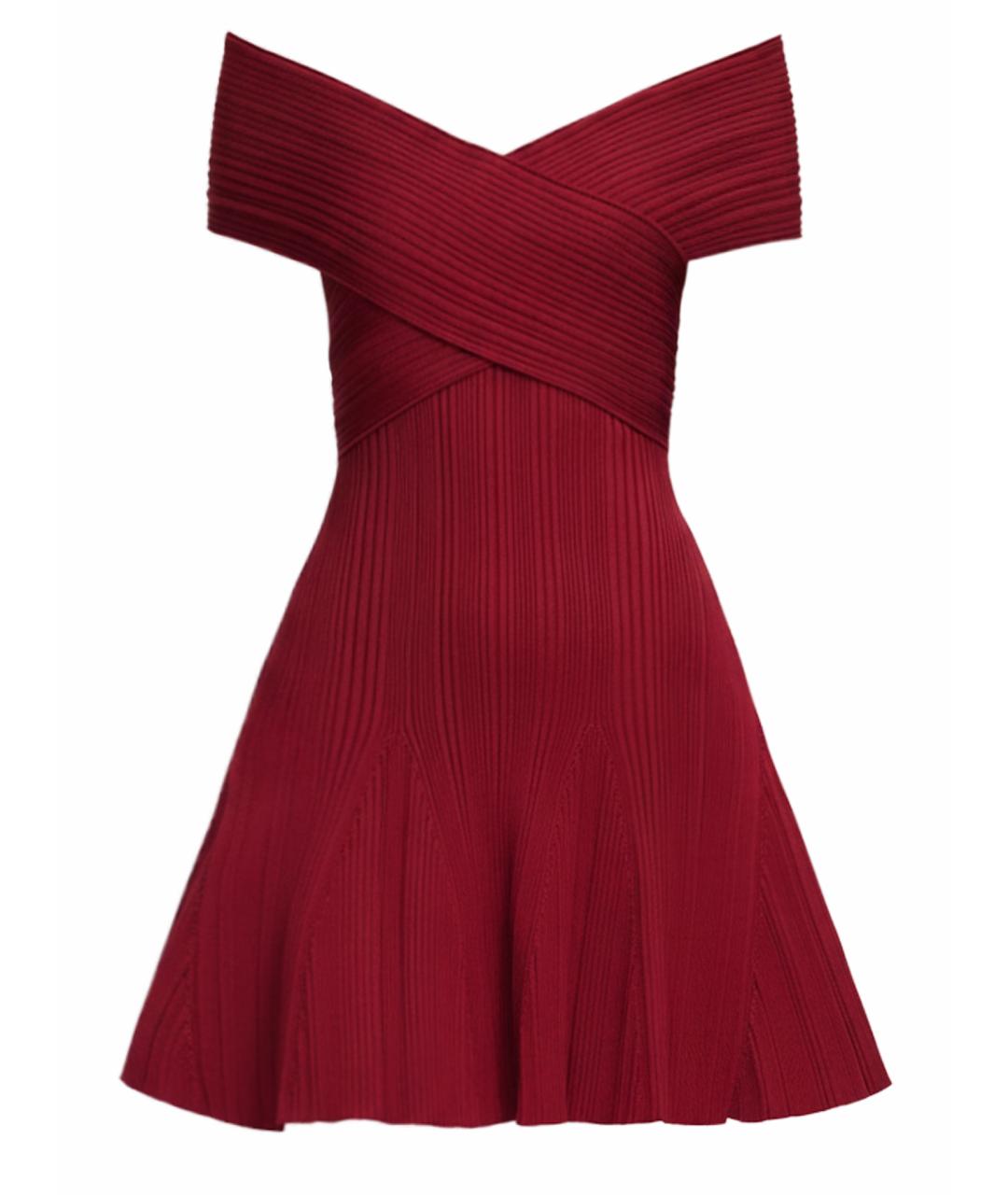 SELF-PORTRAIT Красное вискозное коктейльное платье, фото 1
