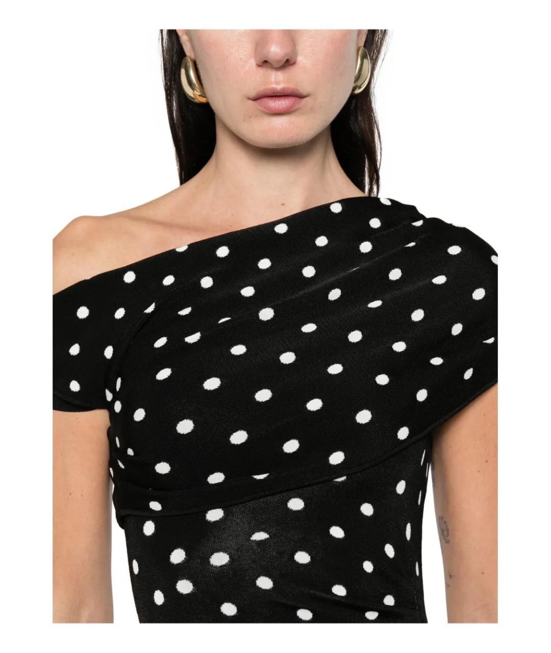 SELF-PORTRAIT Черное вискозное коктейльное платье, фото 5