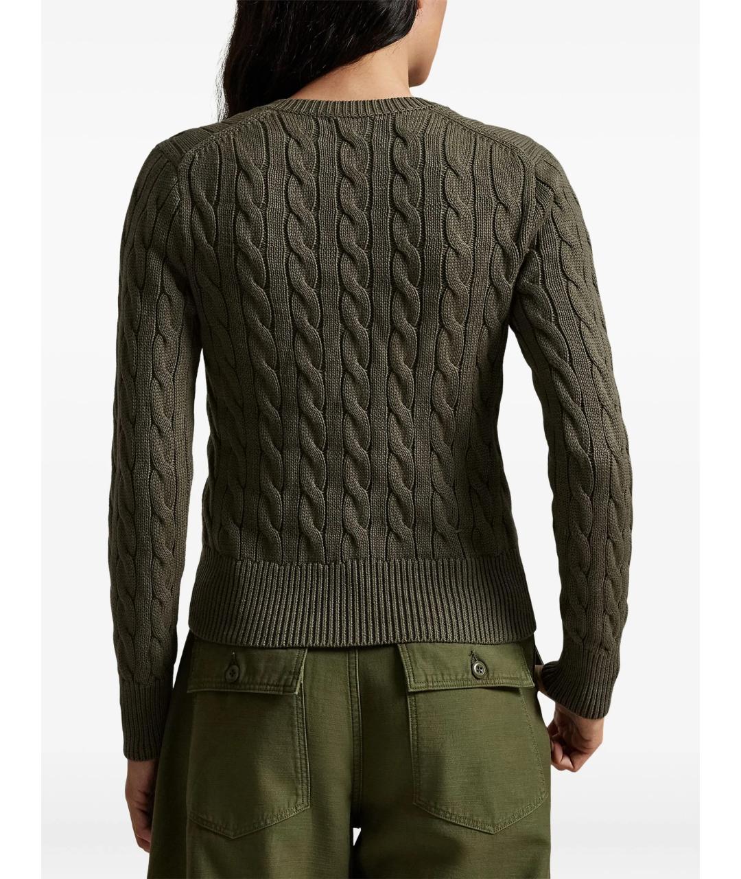 POLO RALPH LAUREN Зеленый хлопковый кардиган, фото 4