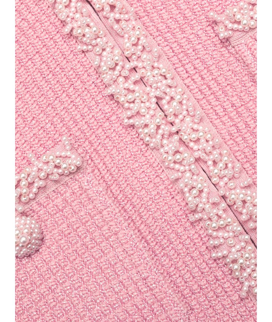 SELF-PORTRAIT Розовое полиэстеровое повседневное платье, фото 6