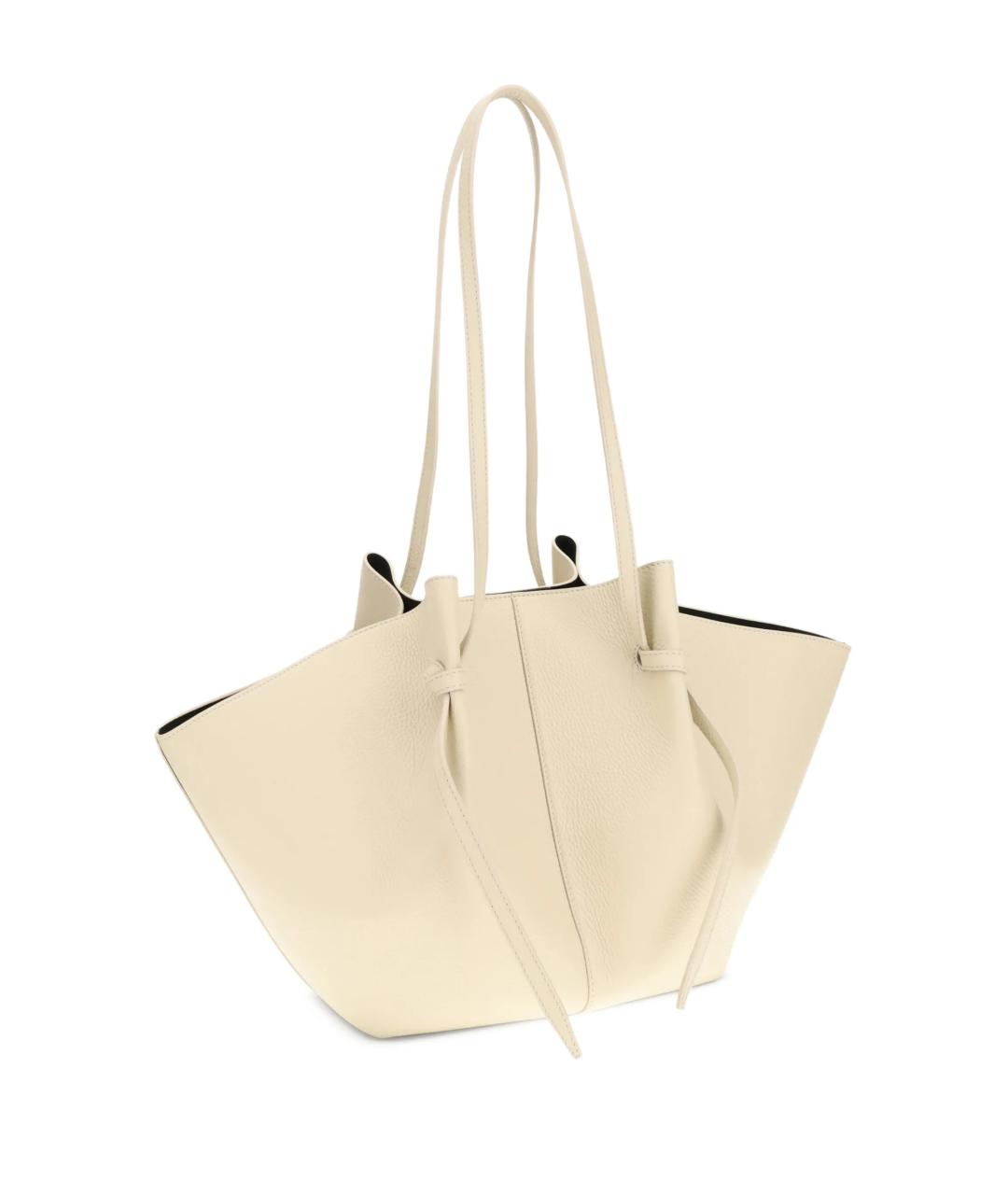 YUZEFI Белая кожаная сумка тоут, фото 2