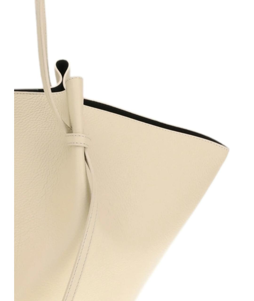 YUZEFI Белая кожаная сумка тоут, фото 4