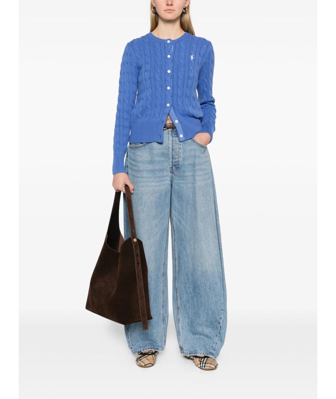 POLO RALPH LAUREN Синий хлопковый кардиган, фото 2