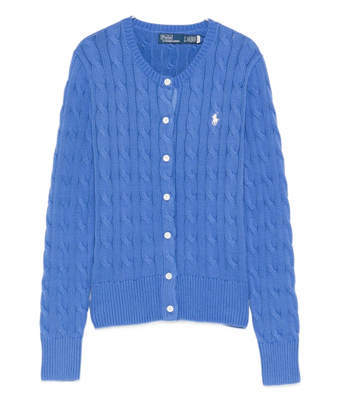 POLO RALPH LAUREN Синий хлопковый кардиган, фото 1