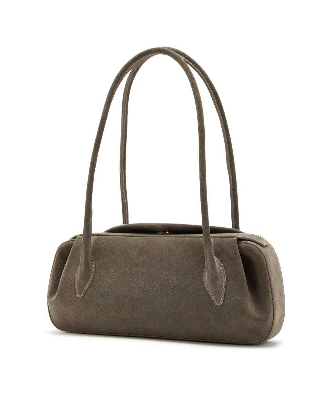 YUZEFI Серая замшевая сумка через плечо, фото 2