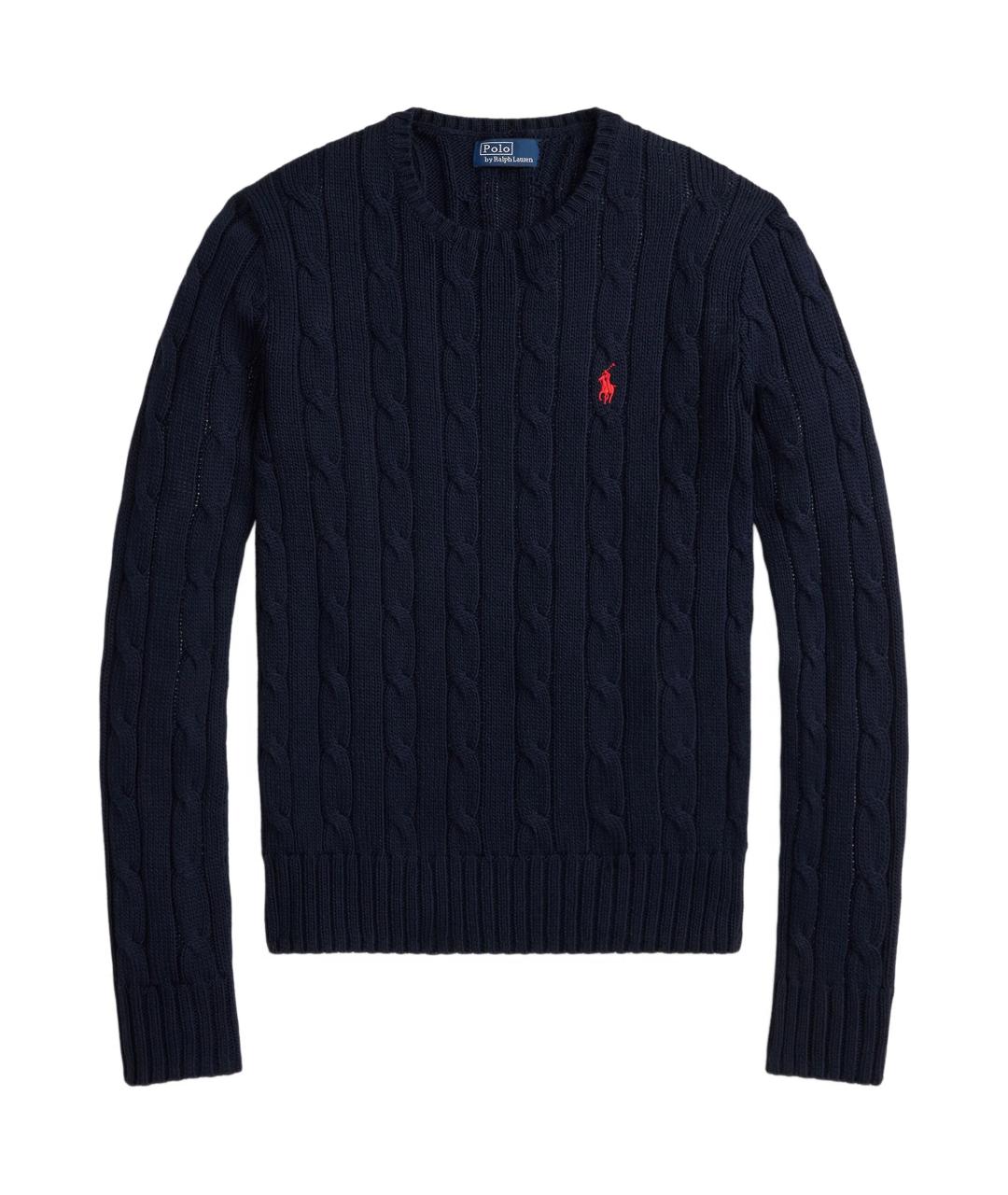 POLO RALPH LAUREN Темно-синий хлопковый джемпер / свитер, фото 1