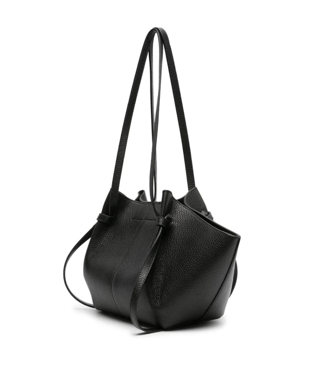 YUZEFI Черная кожаная сумка тоут, фото 3