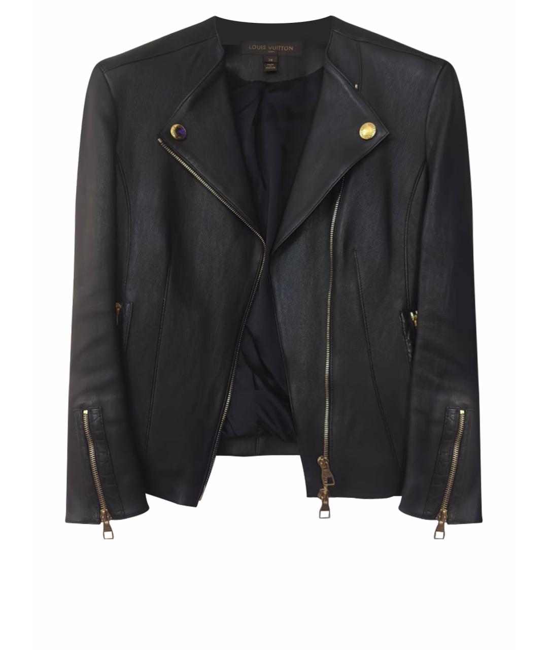 LOUIS VUITTON Черная кожаная куртка, фото 1
