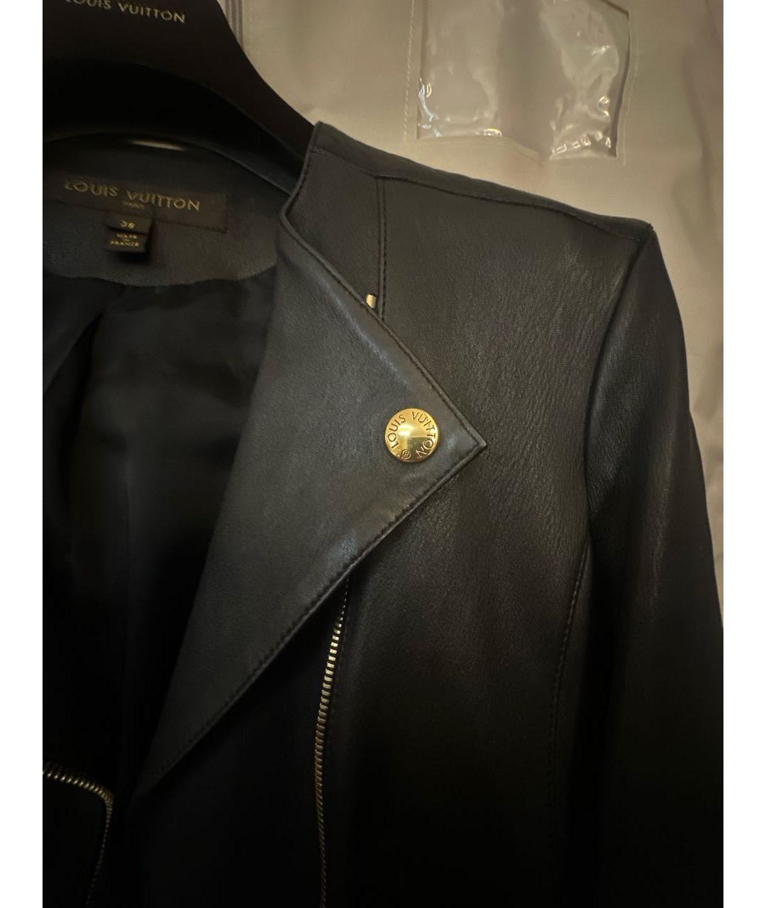 LOUIS VUITTON Черная кожаная куртка, фото 4