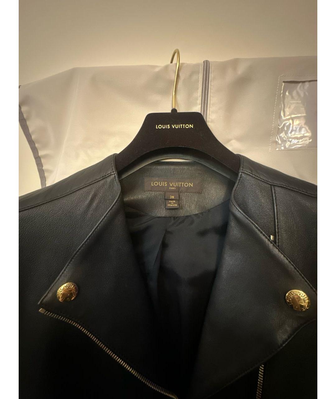 LOUIS VUITTON Черная кожаная куртка, фото 3