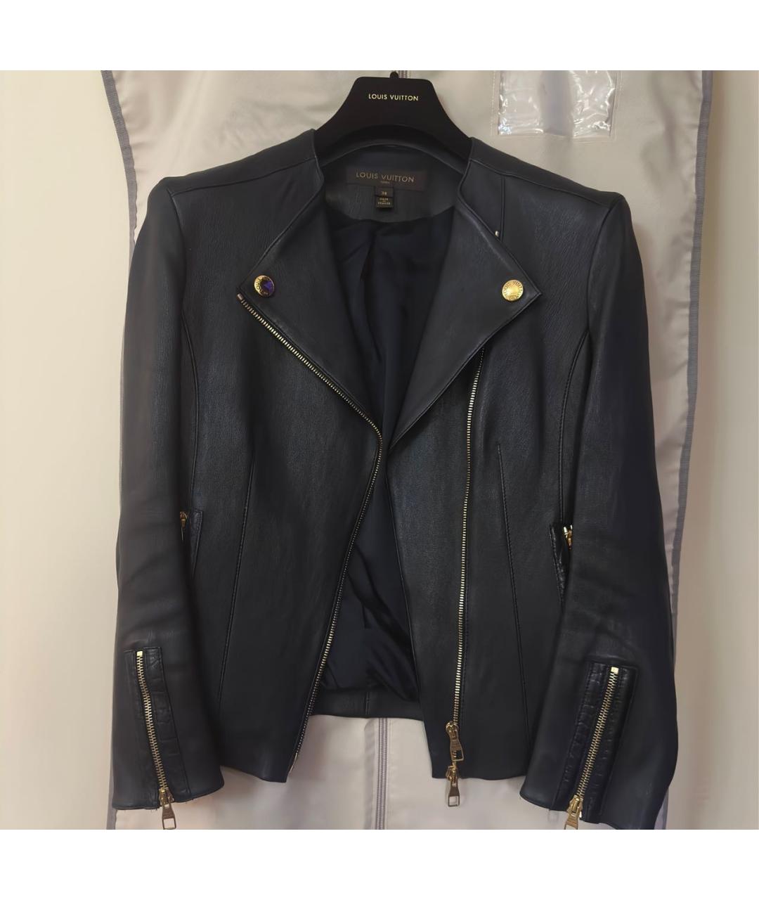 LOUIS VUITTON Черная кожаная куртка, фото 5