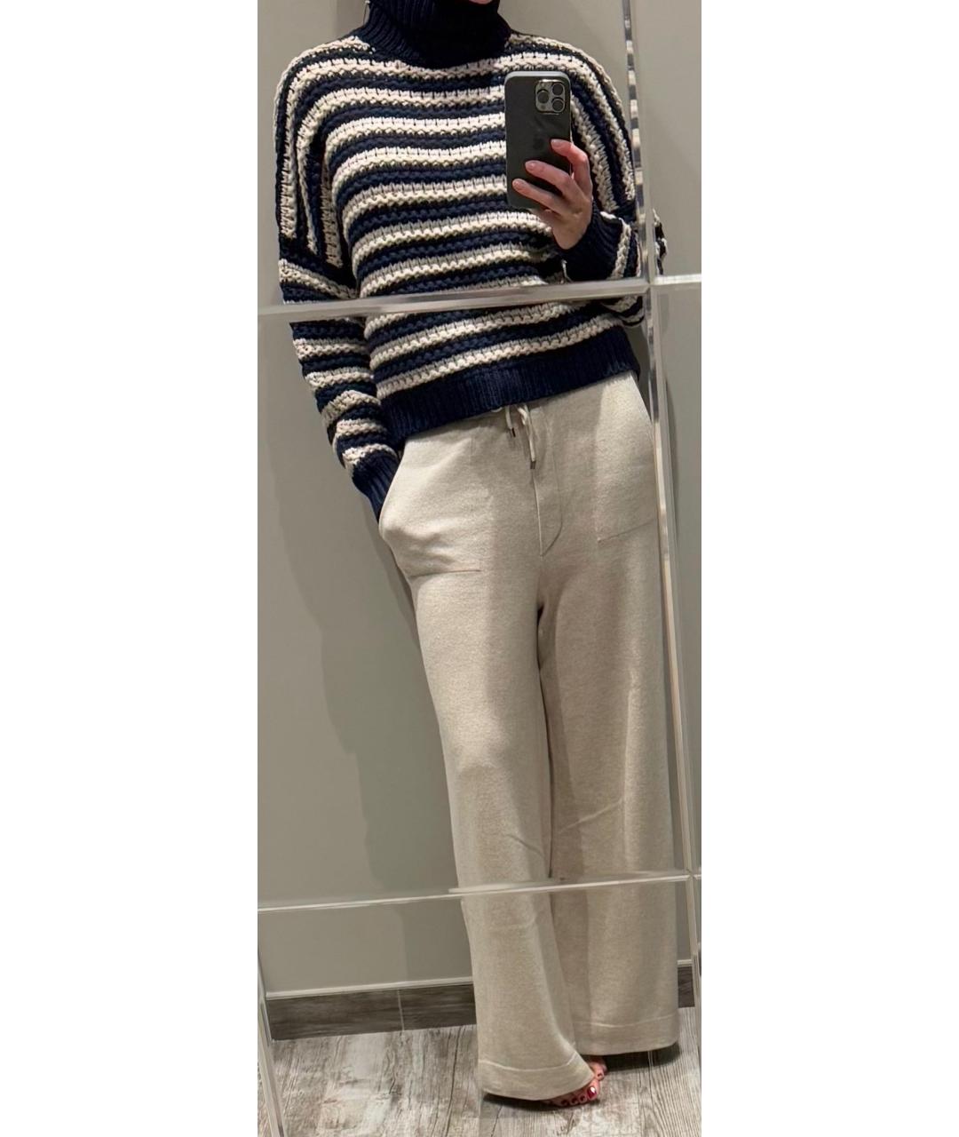 BRUNELLO CUCINELLI Темно-синий шерстяной джемпер / свитер, фото 7