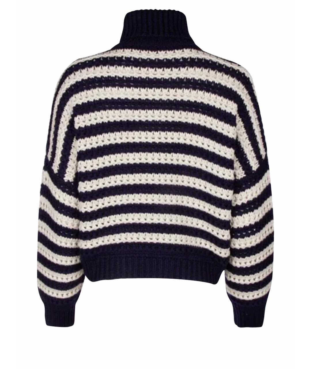 BRUNELLO CUCINELLI Темно-синий шерстяной джемпер / свитер, фото 1