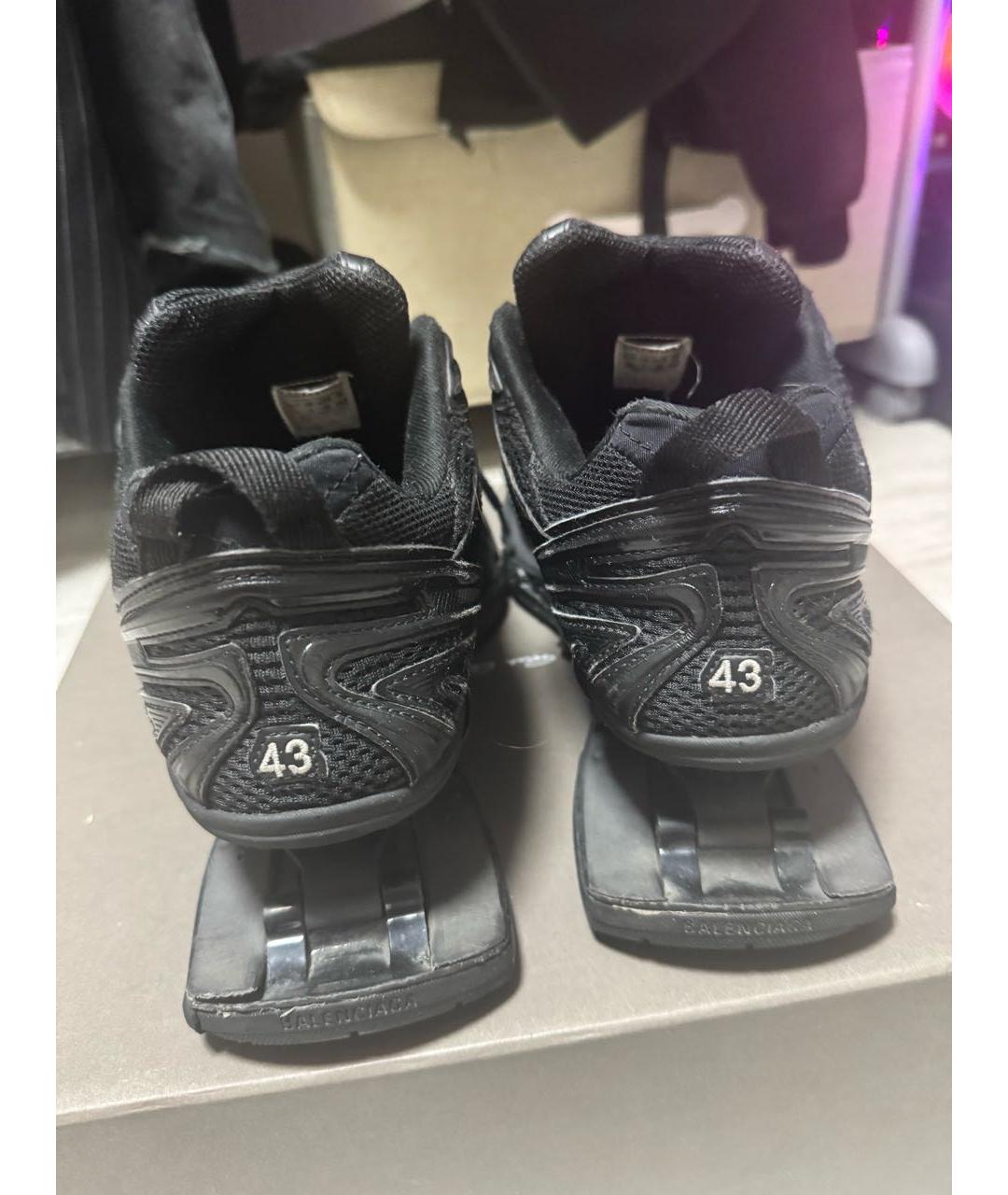 BALENCIAGA Черные текстильные низкие кроссовки / кеды, фото 3