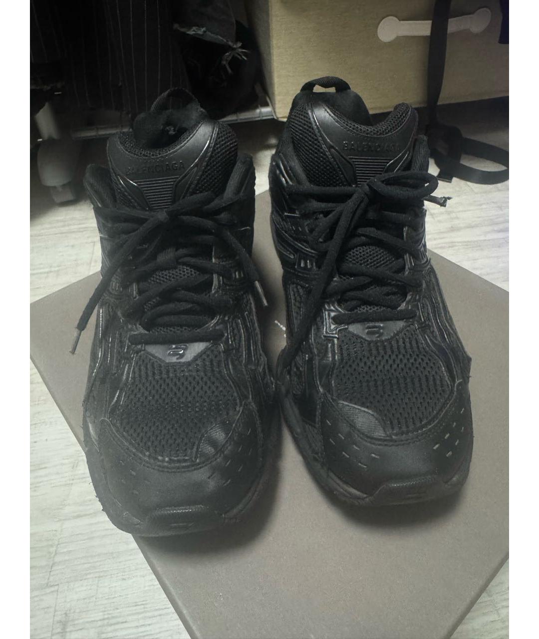 BALENCIAGA Черные текстильные низкие кроссовки / кеды, фото 2