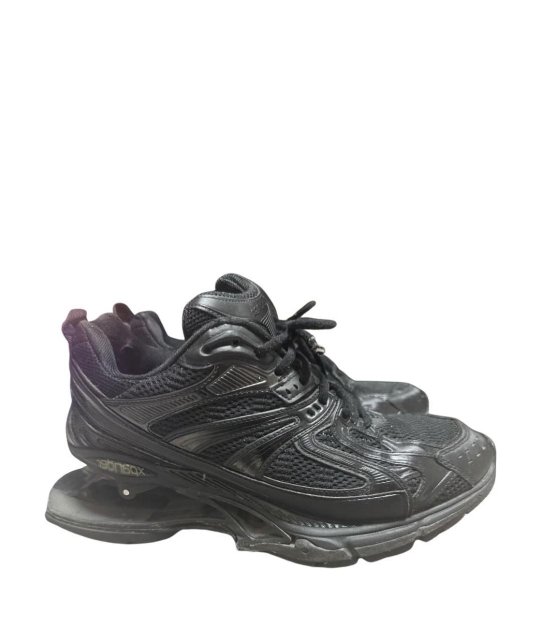 BALENCIAGA Черные текстильные низкие кроссовки / кеды, фото 1