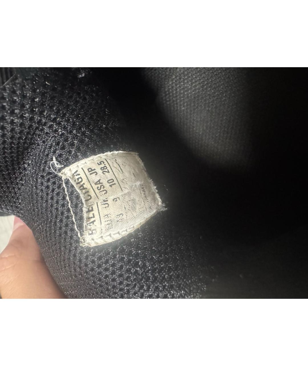 BALENCIAGA Черные текстильные низкие кроссовки / кеды, фото 5