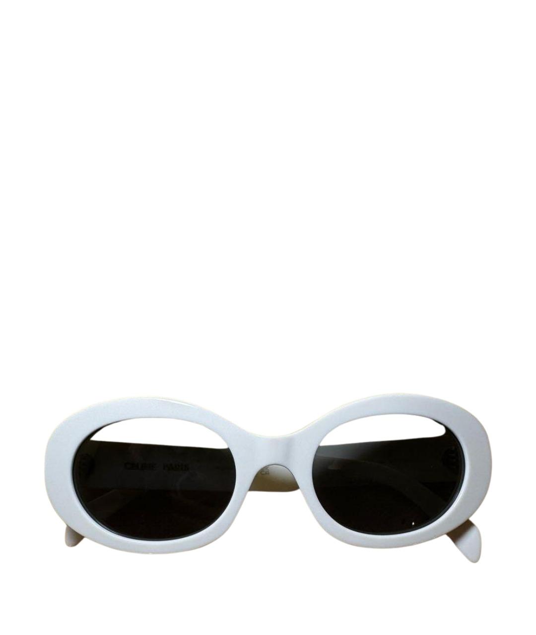 CELINE Белые пластиковые солнцезащитные очки, фото 1