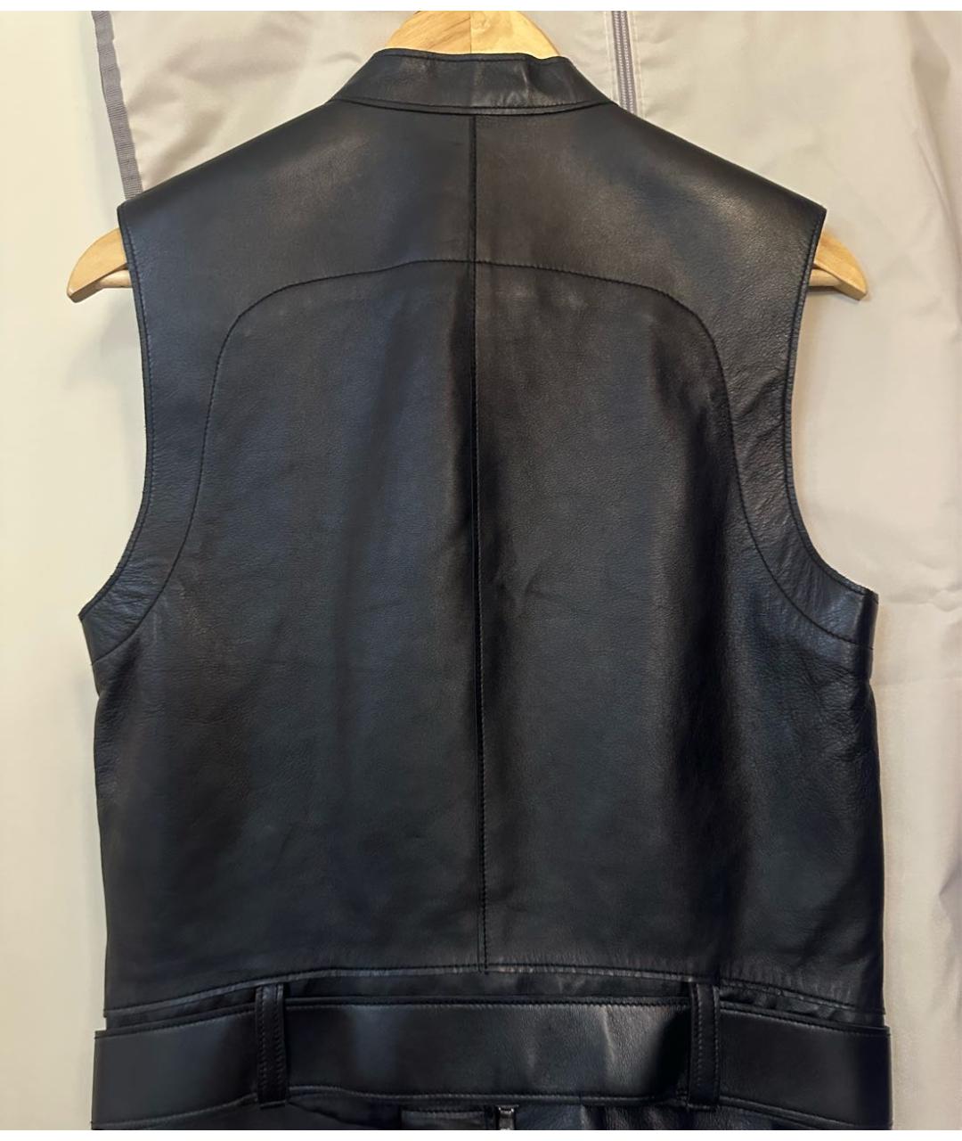 3.1 PHILLIP LIM Черный кожаный жилет, фото 2