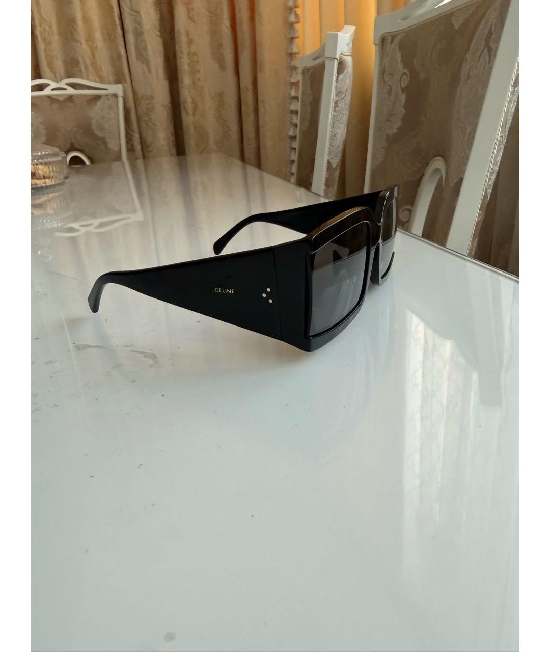 CELINE Черные пластиковые солнцезащитные очки, фото 3