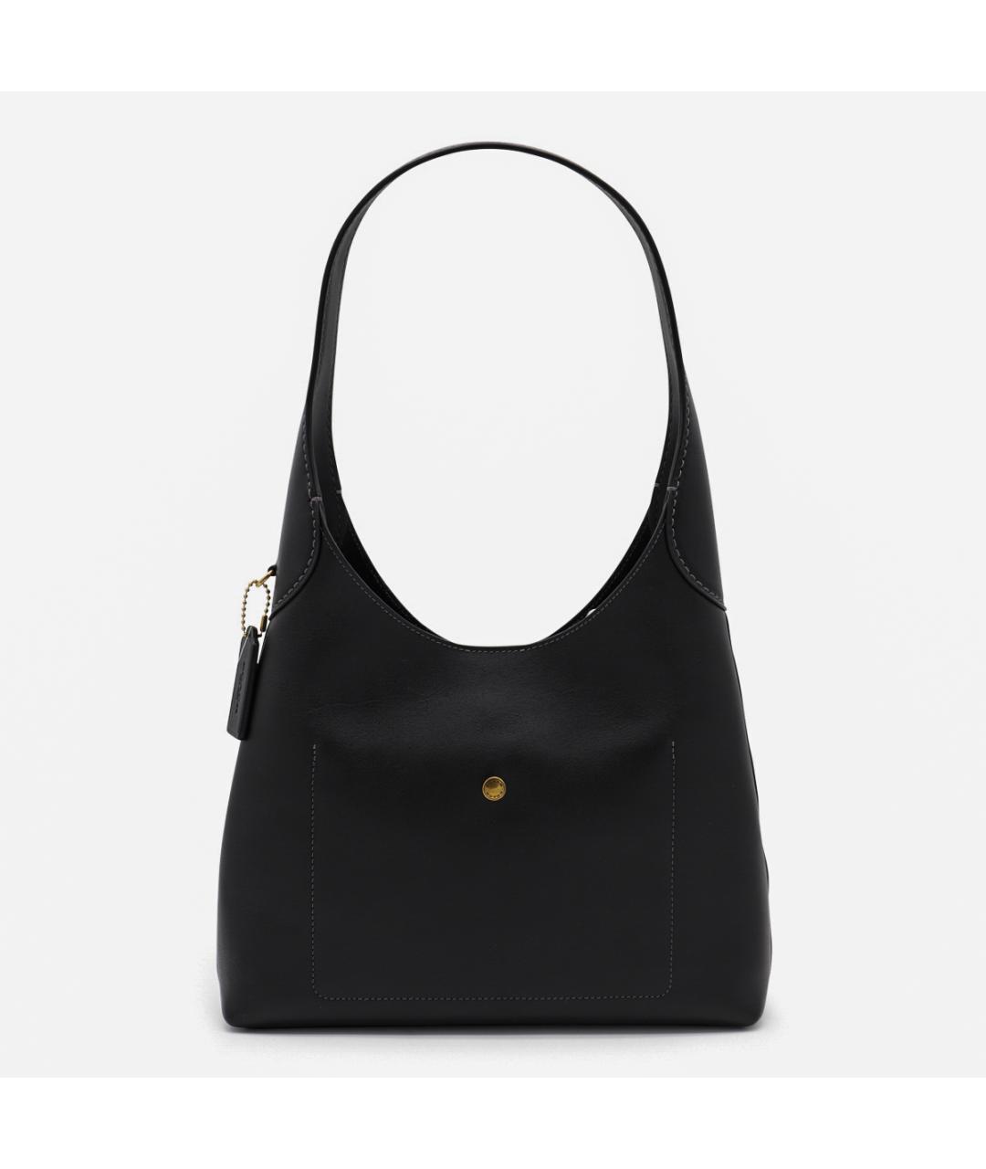 COACH Черная кожаная сумка через плечо, фото 3