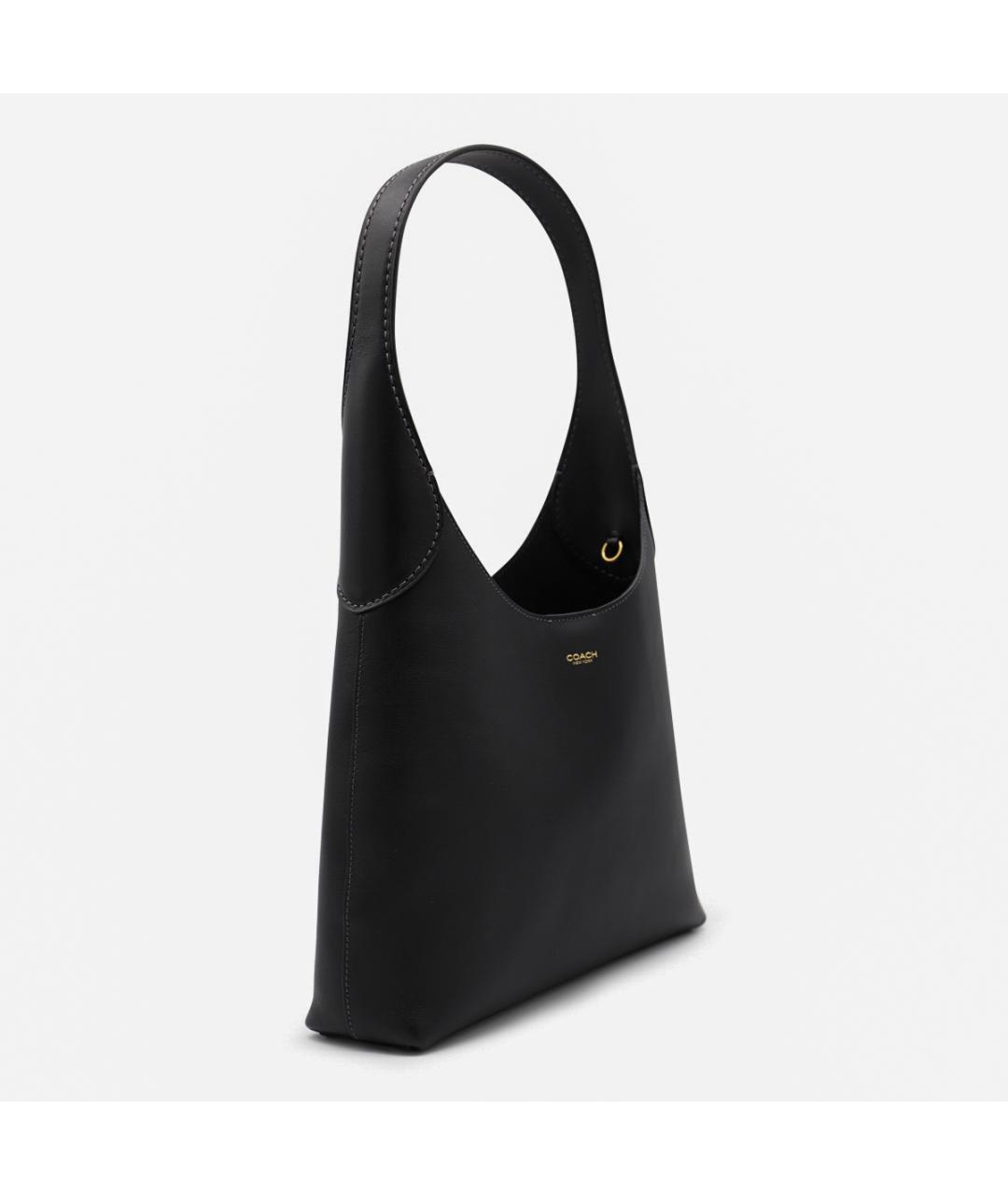 COACH Черная кожаная сумка через плечо, фото 2