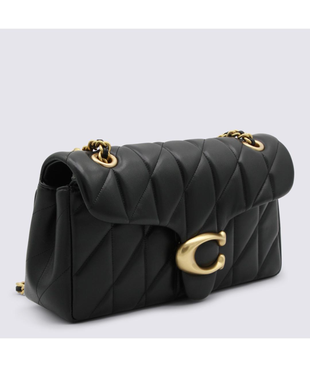 COACH Черная кожаная сумка через плечо, фото 2